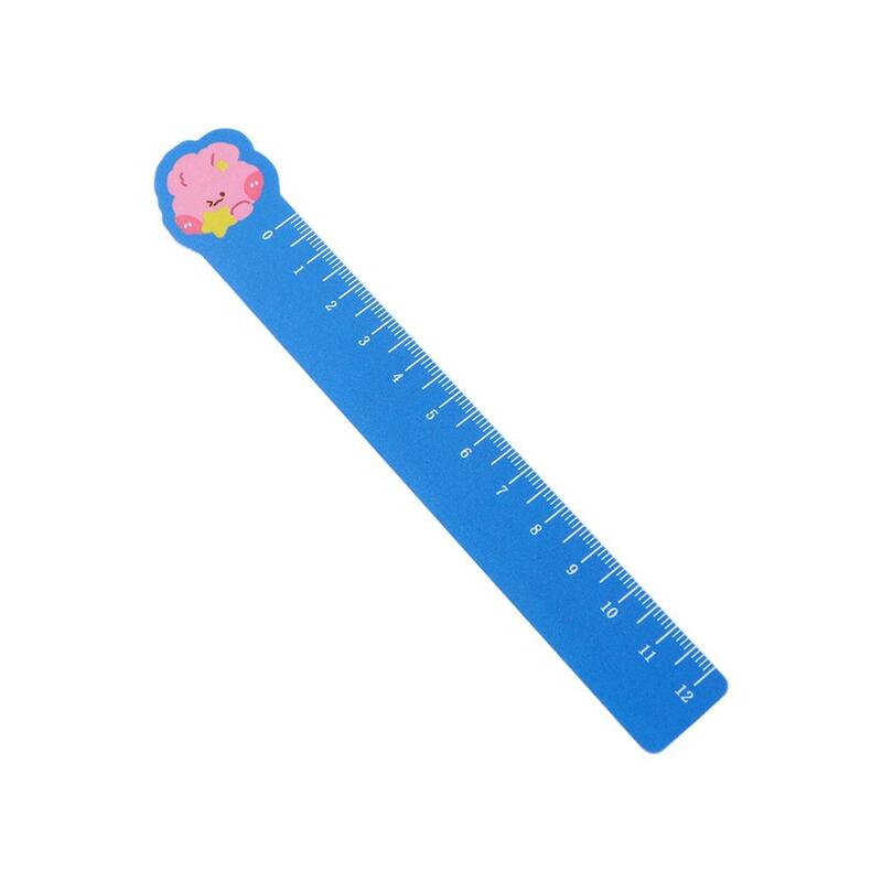 School Supplies Creative Kids Gifts Portable Bendable 12cm Painting Learn Straight Ruler Scale Ruler Plastic Rulers Bookmarks