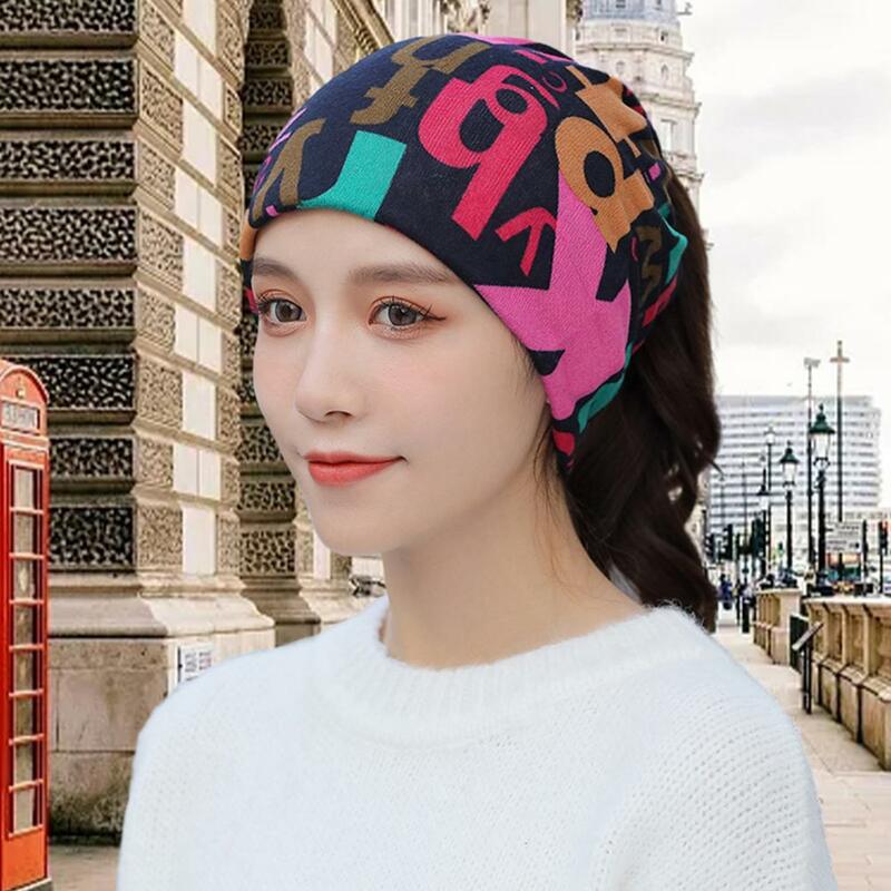 Versatile Scarf Headwear Scarf Winter Warm Knitting Scarf Exquisite Pattern Super Soft Breathable Headwear for Face Guard