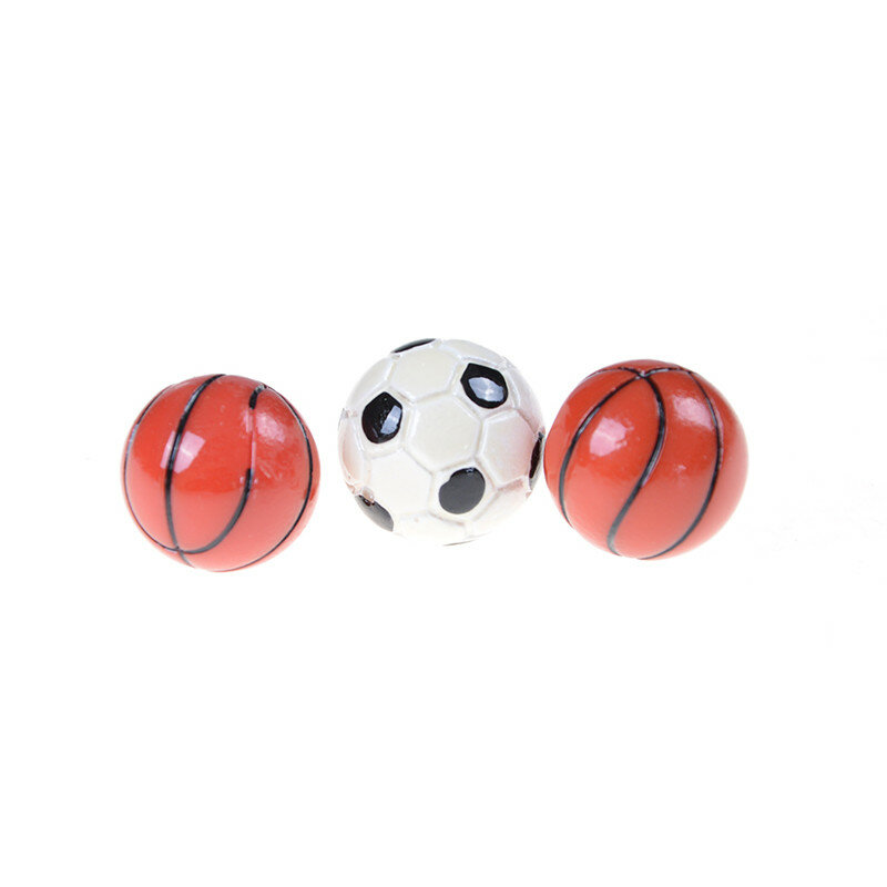 Maison de poupée 1:6/1:12 balles de sport miniatures, jouet décoratif de Football et de basket-ball