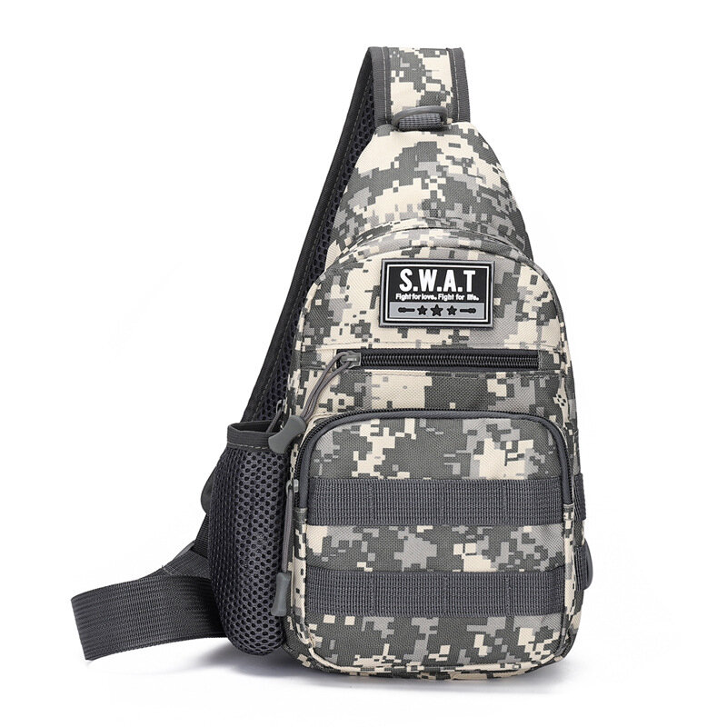 Men's Tactical Sling Bag Versatile Tactical Backpack Body Chest Bag Hiking Hunting Crossbody Trekking Carry Slanted Chest Bag
