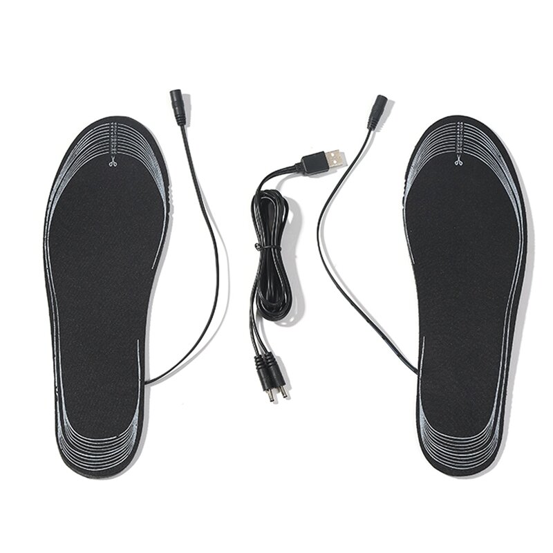 Стельки с подогревом для обуви с USB, электрическая грелка для ног, грелка для ног, коврик для носков, Зимние Стельки для спорта на открытом воздухе с подогревом