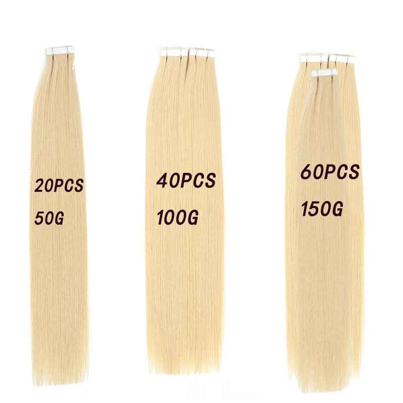 Lovevol-Extensions de Cheveux Humains pour Femme, Cheveux Soyeux, Minuscule Wild, Trame de Peau, Remy, 16-24 '', 50G, 4x0.8cm, 20Pcs