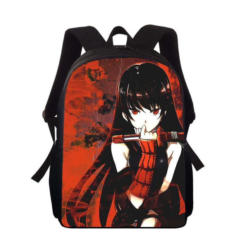 アニメakame-kill 15インチ3Dプリントキッズバックパック,男の子と女の子のためのプライマリスクールバッグ,学生のためのランドセル