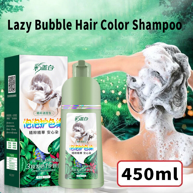 Permanent Healthy Mild Hair Shampoo Natural Ginger Coloring Dye Fast Hair Dye Shampoo Plant Essence Black Hair Color Dye Shampoo