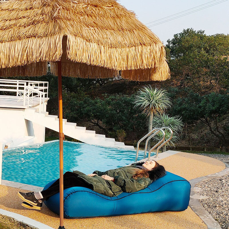 Ogrodowa przenośny automatyczne nadmuchiwane Sofa wypoczynkowa łóżko wodoodporny składany poduszka powietrzna meble ogrodowe rozrywka Sofa dmuchana