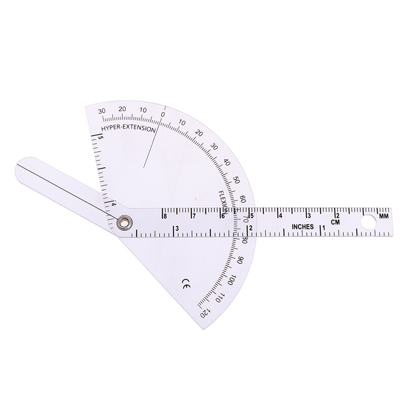 1PCS New PVC Medical Finger Goniometer Plastic Protractor 180 Degree Angle Ruler Finger Ruler 13.5*5cm