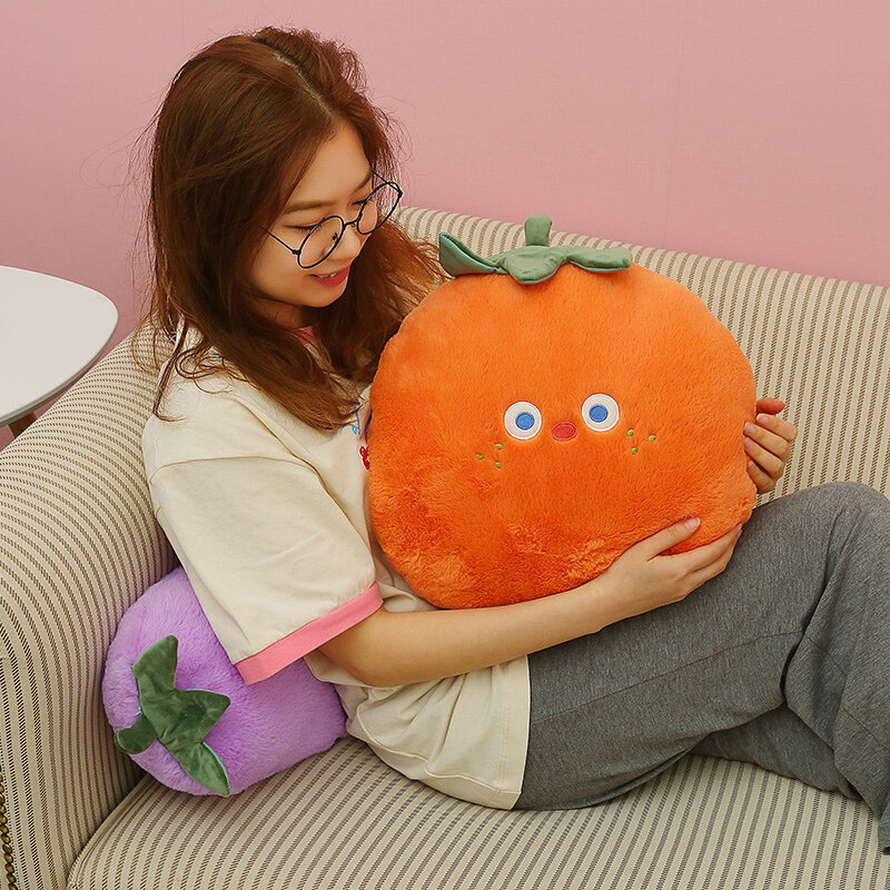 Rysunkowe owoce pluszowy rzut poduszka śliczne nadziewane owoce warzywne pluszaki poduszka Anime miękkie zabawki dla dzieci prezent
