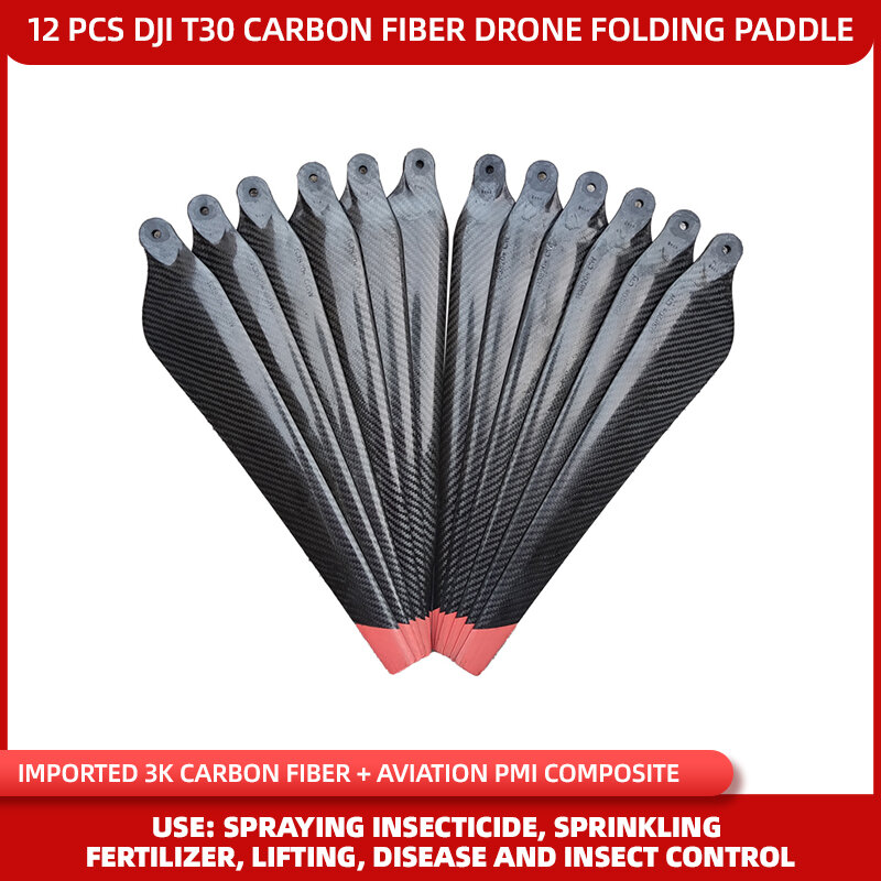 12 Pieces Dji T30 Carbon Drone Propeller Spraying Pesticide Fertilizer Plant Protection R3820 UAV Folding Paddle Wing