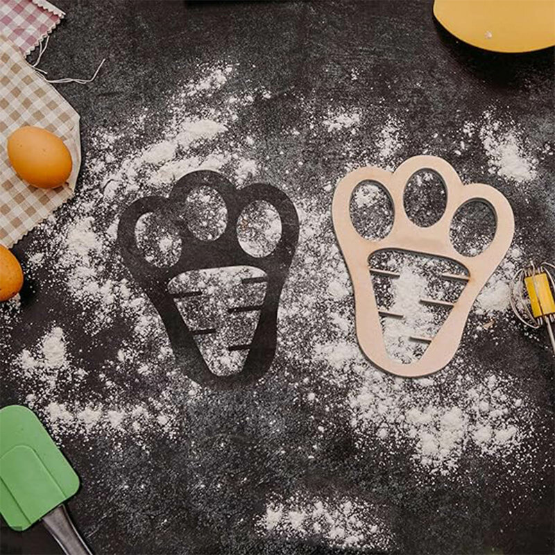 Wood Easter Bunny Footprint Stencil Morning Bunny Feet Flour Footprint for Floors Paint DIY Holiday Decor
