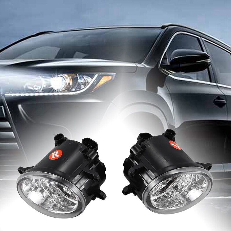 Lampu mengemudi, lampu kabut 9LED 2 pasang untuk Toyota Corolla Camry Yaris Lexus Avalon Yaris
