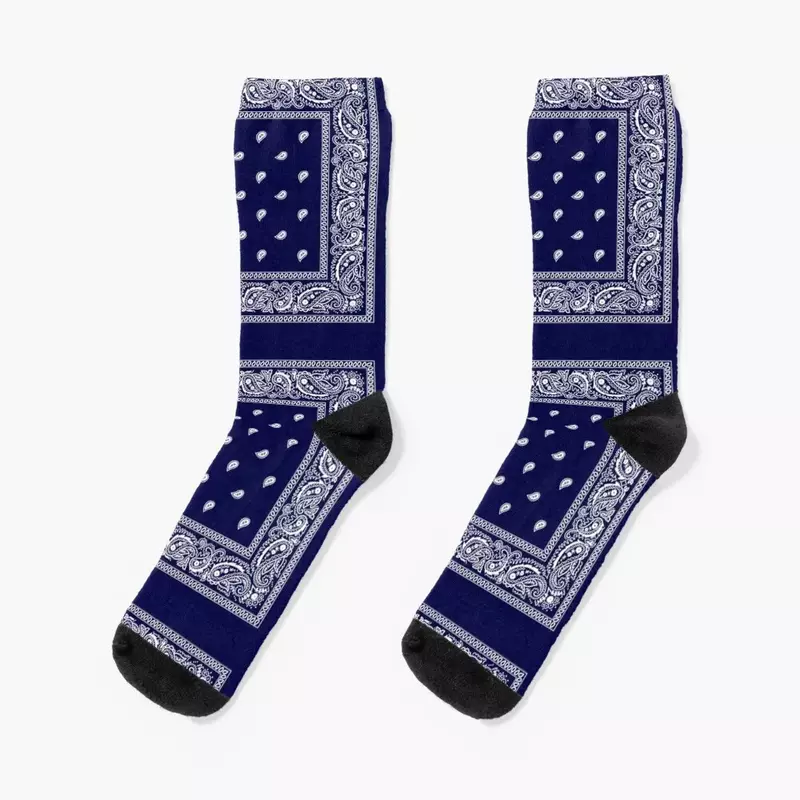 Bandana-Calcetines azules para hombre y mujer, medias para senderismo y Año Nuevo