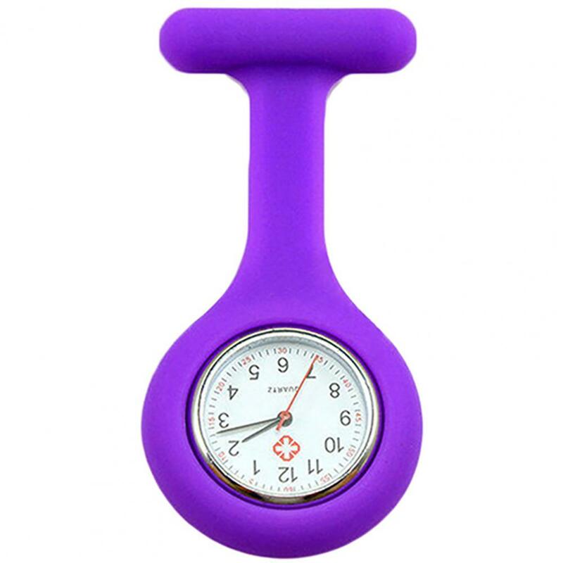 여성용 휴대용 미니 포켓 시계, 실리콘 간호사 시계 브로치, 튜닉 시계, 쿼츠 시계 브로치, 의료용 시계