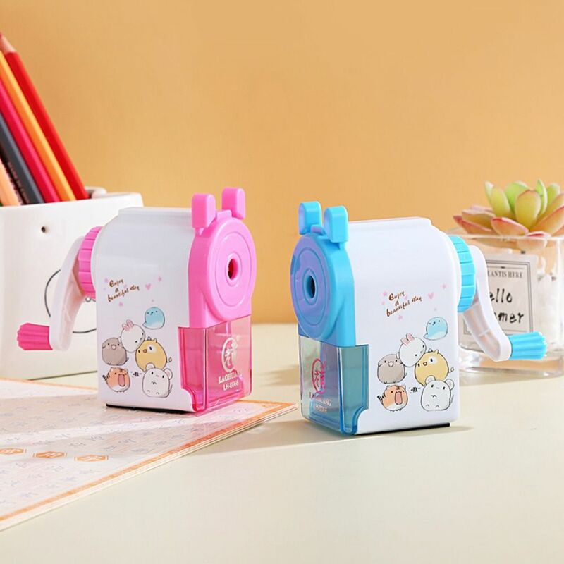 Automatically Enters Lead Pencil Sharpener School Supplies Anti Sticking Lead Pencil Sharpening Tool Cartoon Print Student Gift