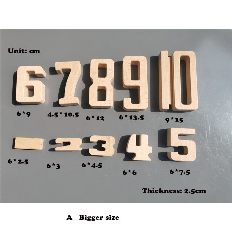 Construção de madeira empilhamento blocos digitais montessori números matemática brinquedos para crianças jogo educativo