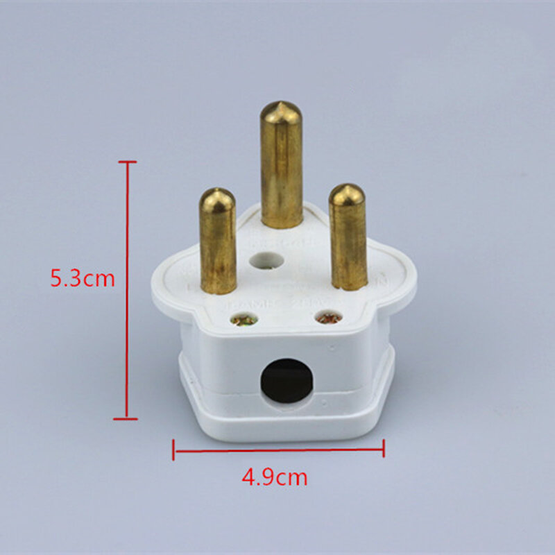 Size Small South Africa Power Plug Converter Plug 15A Wiring Plug India 3 prong UK Standard Pure Copper Electrical Plugs