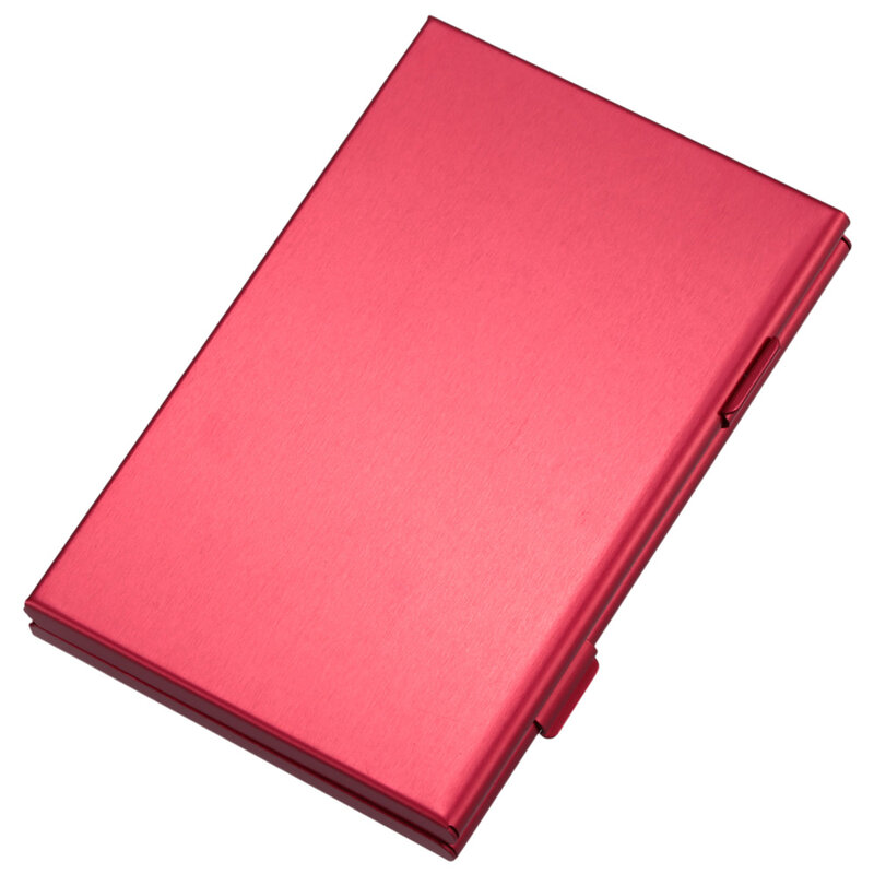 12 in 1 Aluminum Storage Box Bag Memory Card Case Large Capacity(Red)