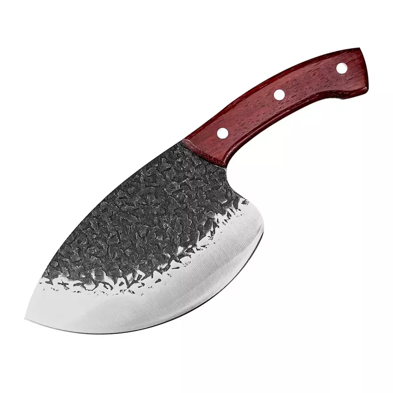 Cuchillo de pescado forjado con patrón de martillo, herramienta de cocina, corte de pescado, deshuesado, matanza