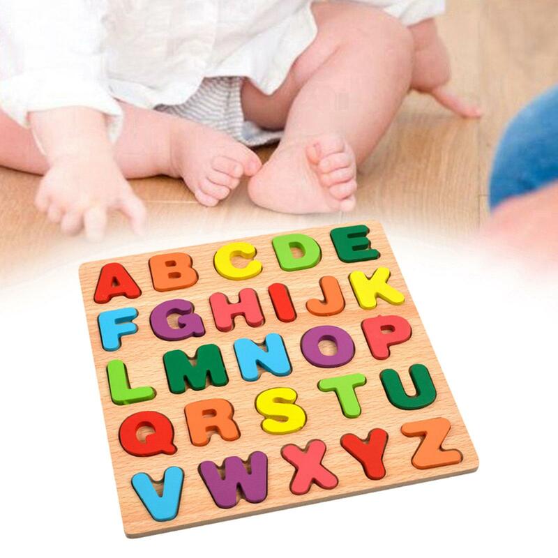 Wooden Puzzle Early Learning Toy Educational Matching Game for Kids Birthday Gifts,Stocking Stuffer