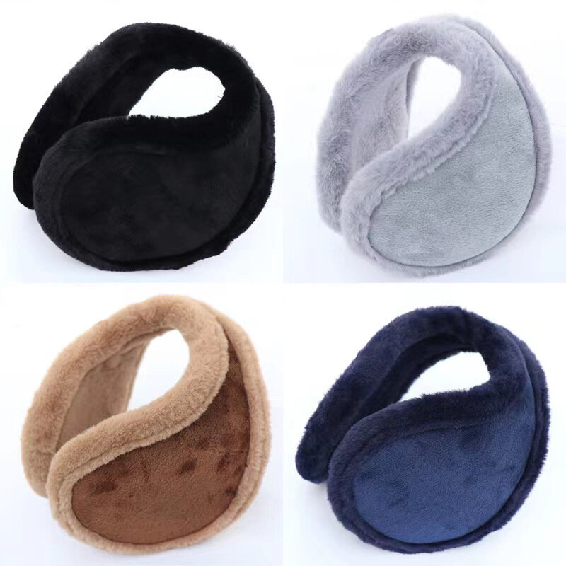Windproof Earmuffs for Men Women Ear Warm Protector Thicken Plush Winter Warm Fleece Earmuff Outdoor Cycling Soft Ear Cover