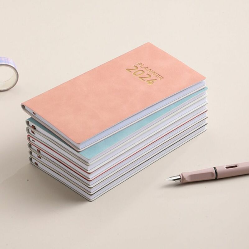 Agenda Organizer Agenda bahasa Inggris 2024 buku catatan buku harian Memo buku rencana bisnis Notebook menebal untuk melakukan daftar