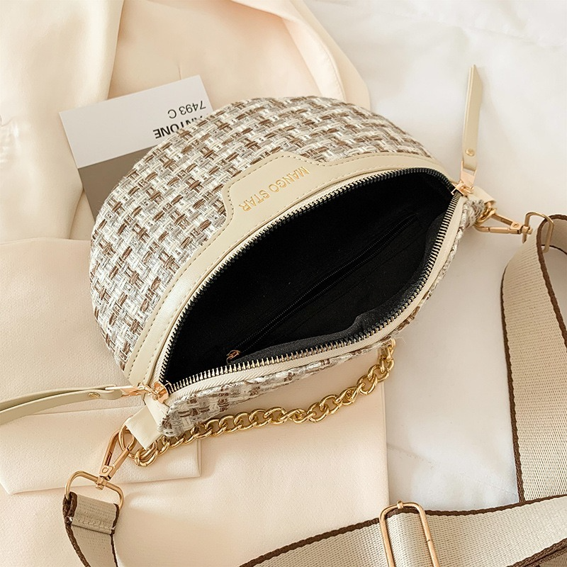 Женская летняя плетеная Сумка, модная нагрудная сумка через плечо, сумка на цепочке, модная маленькая поясная сумка, Лидер продаж, новинка 2023