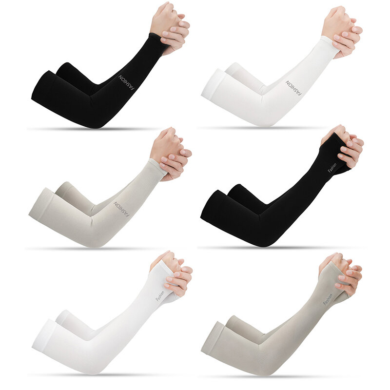 Nowa długie rękawiczki osłona ochraniacz na dłoń UV rękawy naramienne lodowy jedwab ochrony przeciwsłonecznej kobiet na pół ochraniacze na palce do uprawiania sportów outdoorowych