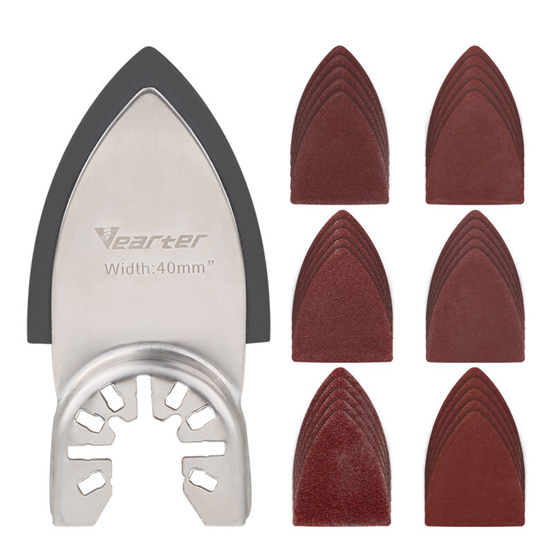 Vearter 31 шт., осциллирующая накладка на палец для шлифовки и шлифовки металла с крючком и петлей
