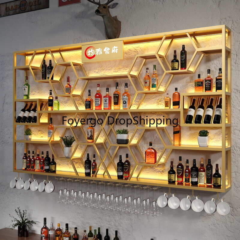 Wall Mounted Mini Wine Rack, Display Cabinet, Bar Liquor gabinete para sala de estar bebidas, mobiliário de jardim Sets