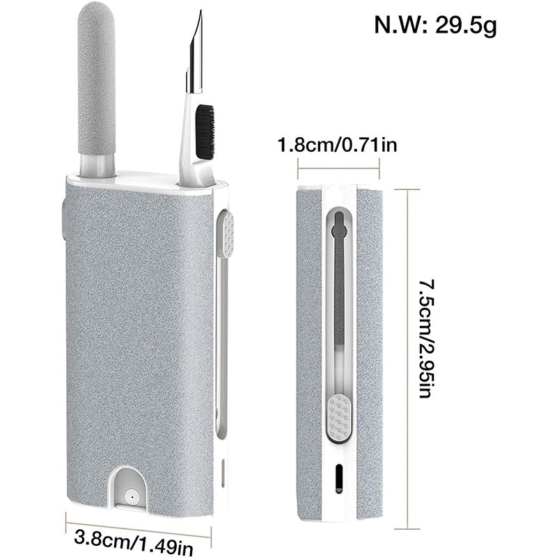 Kit de nettoyage d'ordinateur 5 en 1, appareil photo téléphone tablette ordinateur portable écran outils de nettoyage écouteurs brosse de nettoyage stylo pour Airpod Pro 3 2 1