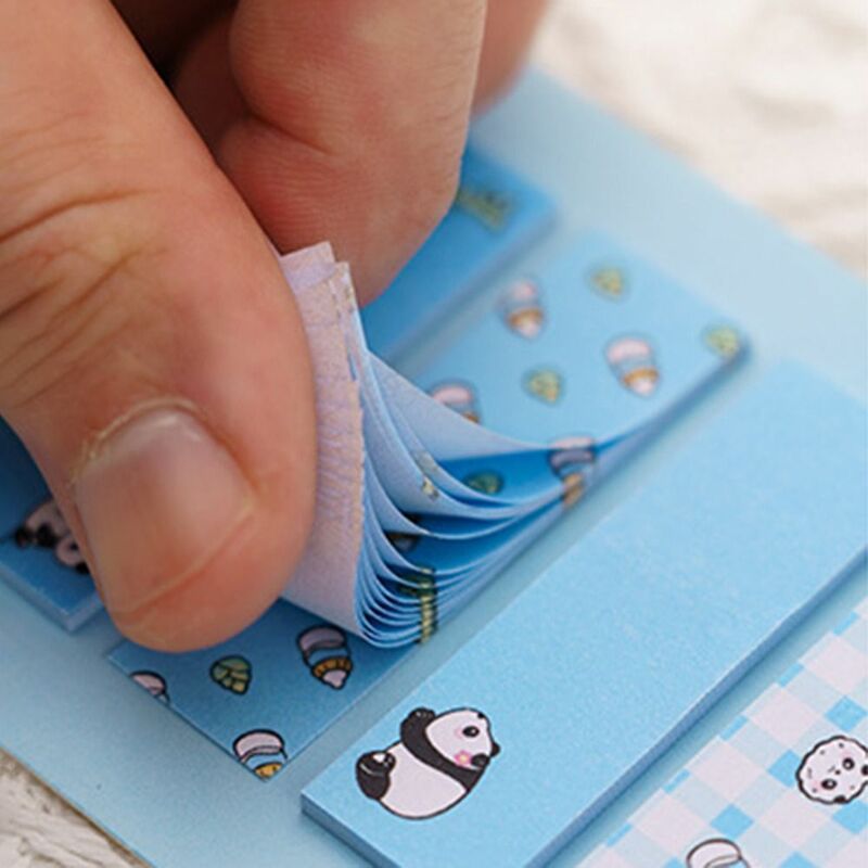 Kawaii Panda karteczki samoprzylepne zakładka kreatywna N razy klasyfikacja etykieta trwała wielofunkcyjna etykieta naklejki papierowe szkoła