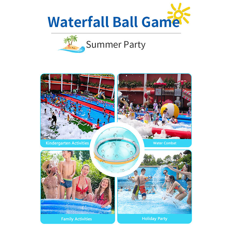 Bolas de respingo de bomba de água reutilizáveis bola absorvente, brinquedos de praia, jogos de luta na piscina para crianças
