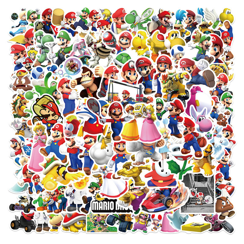 10/30/50/100 pz gioco Super Mary serie adesivi Mario Bros Luigi fai da te telefono valigia Noteobook decalcomanie Anime bambini regali giocattoli