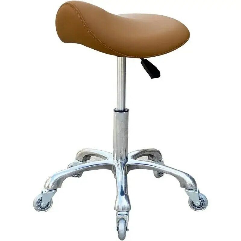 Профессиональный стул с седлом и колесами, эргономичный вращающийся стул с регулируемой высотой для клиники, стоматолога, салона красоты, тату, дома