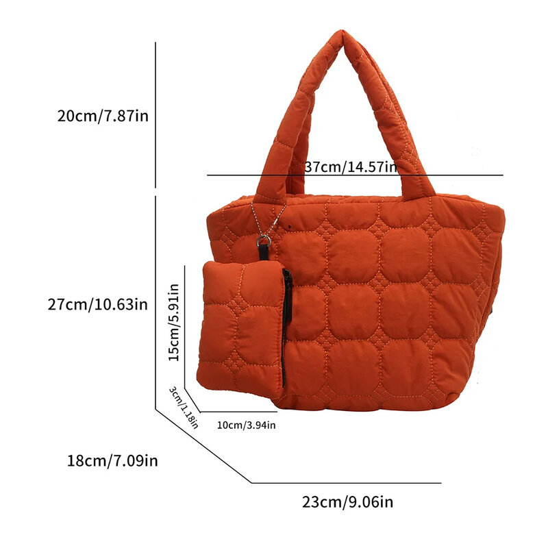 ISKYBOB-حقيبة تسوق بسعة كبيرة للنساء ، حقيبة حمل ناعمة ، سفر شتوي ، حقيبة يد فاخرة بتصميم محفظة صغيرة معلقة ، 2024