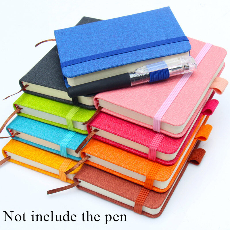 A7 Notebook Mini portabel buku catatan saku warna Solid Agenda Mingguan Harian buku catatan alat tulis kantor perlengkapan sekolah