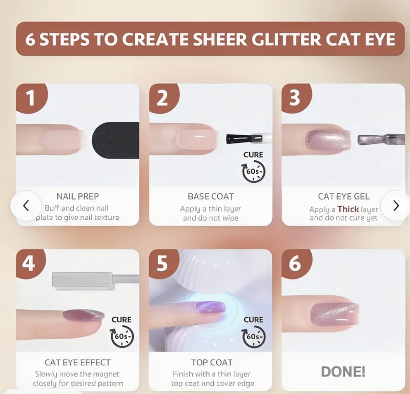 SHAKA Summer glass beads cat's eye nails polish glue  nail art exclusive press on nails fake nails  nake charms nail stickers