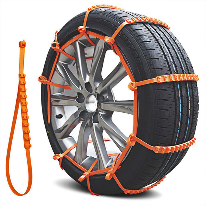 2023 5 Pcs Car Winter Tire Snow Chains Wheel Tyre Anti-Skid Chains Cable Belt Winter Outdoor Emergency Chain Off-Road Vehicle