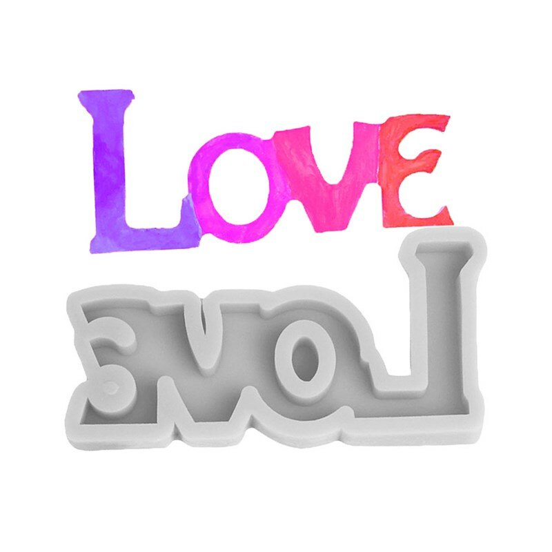 LOVE Letters Valentine's Day Liquid Silicone Cake Mold Chocolate Dessert Pastry Tray To Decorate Kitchen Baking Accessories Tool