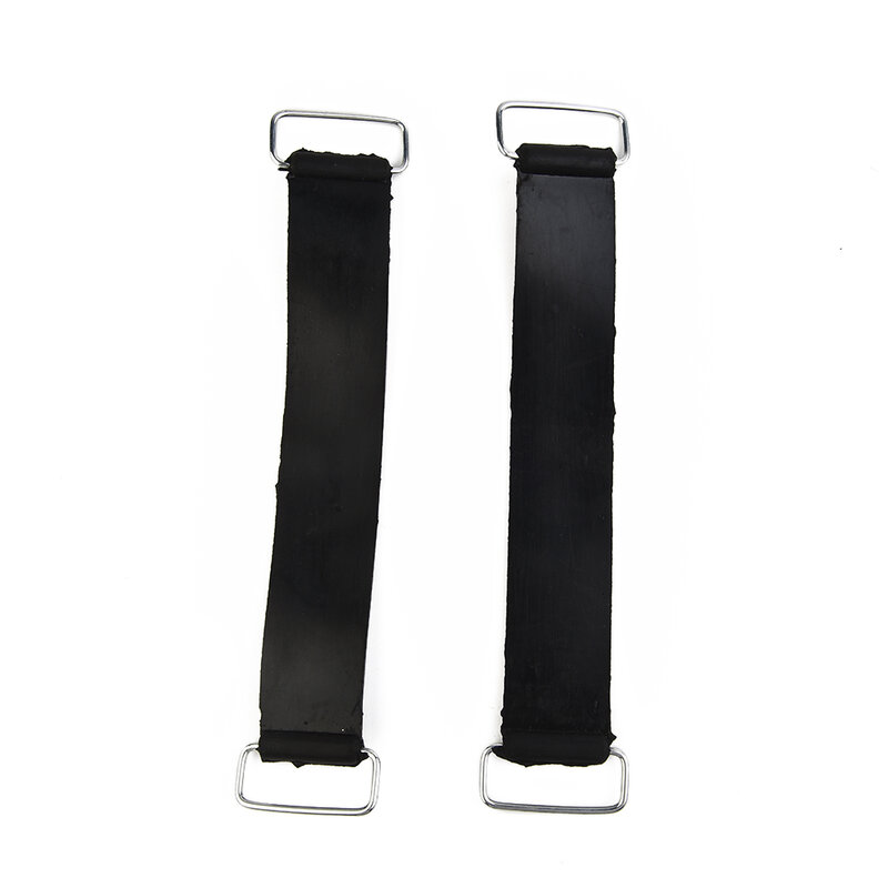 2pcs Motorcycle Rubber Battery Strap Holder Belt For Honda For Suzuki 18-23cm Black Accessories For Vehicles