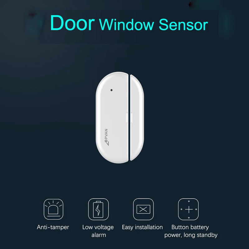 CPVAN Window Door Sensor Security Protection Sensor Detector 433MHz Door Sensor Smart Home Security Door Alarm