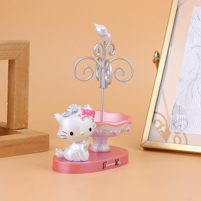 Hello Kitty Anime Figura Modelo Brinquedos para Crianças, Kawaii Kitty Cat, Ornamento Dos Desenhos Animados, Presentes Da Coleção De Aniversário