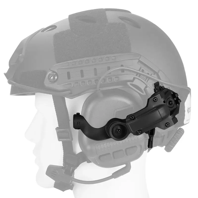 Shooting Headset Bracket Kit Multi-angle Rotation Helmet Rail Adapter Fit OPS Core ARC and Team Wendy M-LOK Rail Headphone Mount