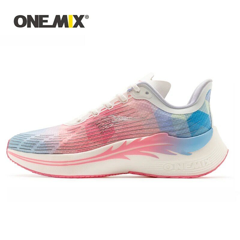 ONEMIX Fitness Sneakers Men's Breathable Carbon Running Shoes Versatile Casual Soft New Trend Walking Outdoor Ladies Sneakers