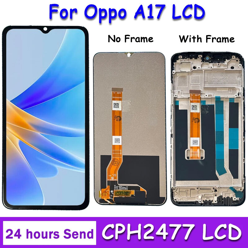 6,52 "оригинальный запасной экран для Oppo A17 CPH2477, ЖК-дисплей для Oppo A17, цифровой сенсорный экран в сборе