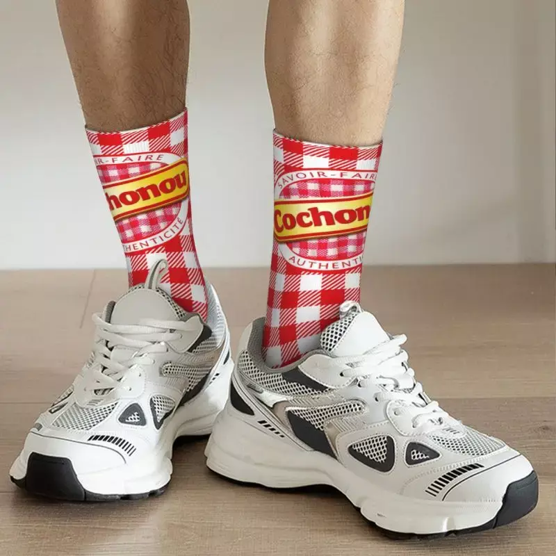 Chaussettes unisexes avec logo Pig Cochonou pour hommes, chaussettes provoqué à la mode, impression 3D
