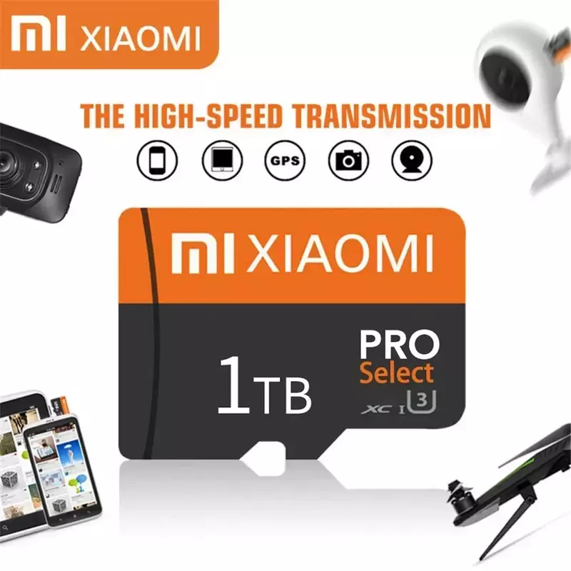 Xiaomi kartu SD mikro 2TB 1TB 512GB, kartu memori kecepatan tinggi 256GB 128GB Kelas kartu TF untuk Drone, peralatan Audio PC asli
