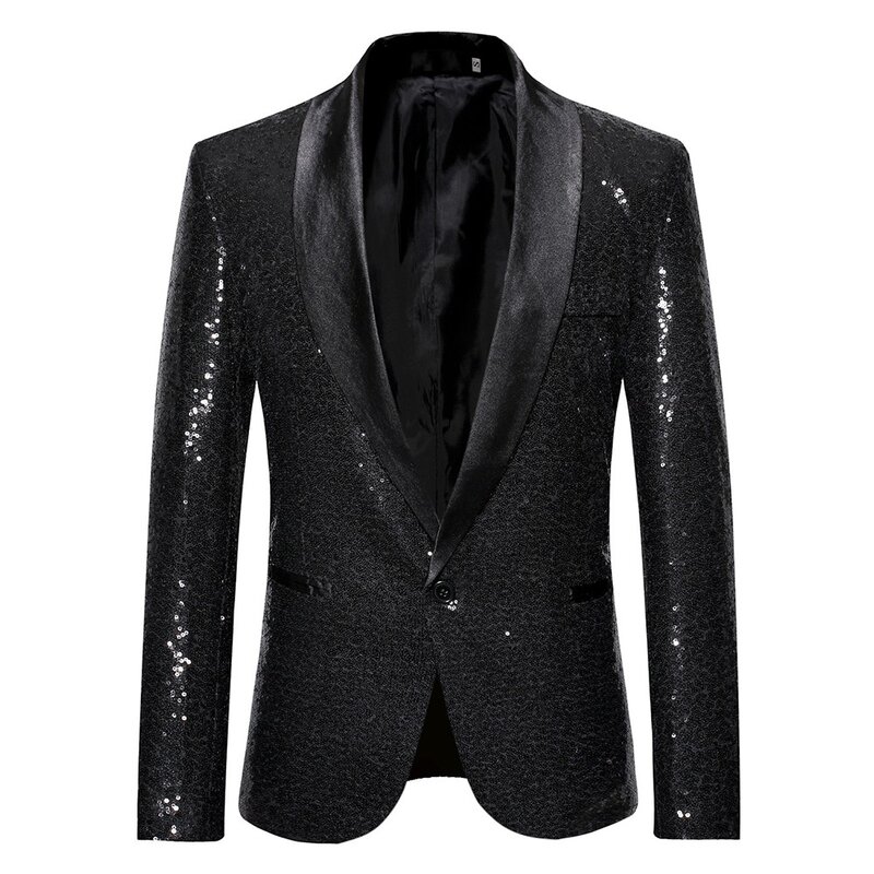 Мужской костюм куртка пальто на одной пуговице для ночного клуба Блестящий джентльменский Блейзер платье сценическая куртка блестящий костюм пальто