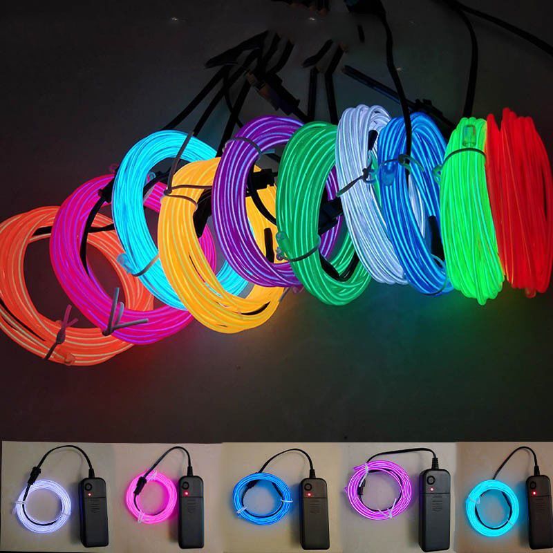 10m 5m 3m flexible neon lights EL luminescent cables waterproof party DIY atmosphere decorative light led strip with usb drive