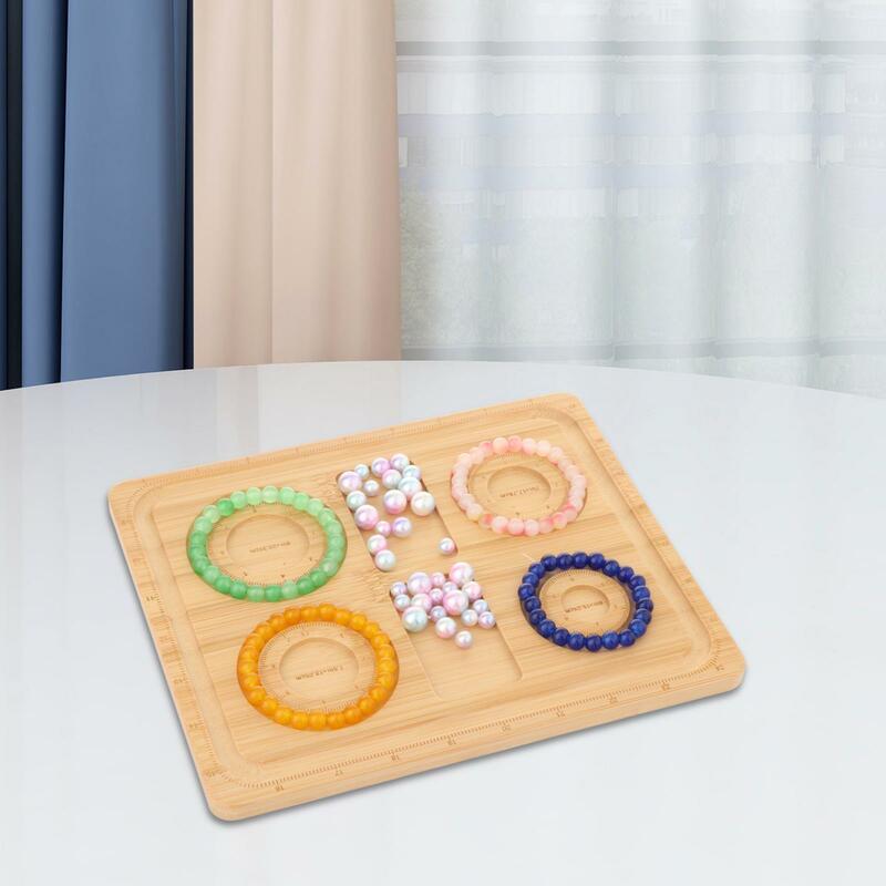Beading Board Mother's Day Gift Holder DIY Accessories Durable Bamboo Storage Container Portable Display Case Bead Board