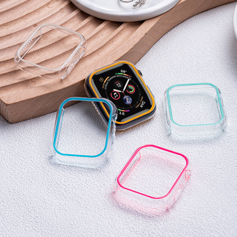 Luminous Cover for Apple Watch Case 49mm 45mm 41mm 44mm 40mm 38mm 42mm PC Bumper Protector iWatch serie Ultra 9 8 7 6 5 4 3 2 SE